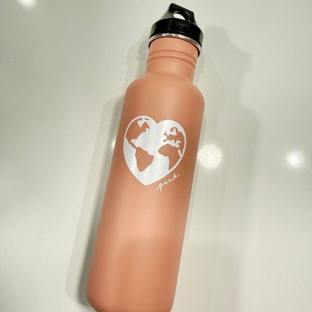 Victorias Secret Pink Stainless Steel Kleen Kanteen Water Bottle 27 oz 800ml
